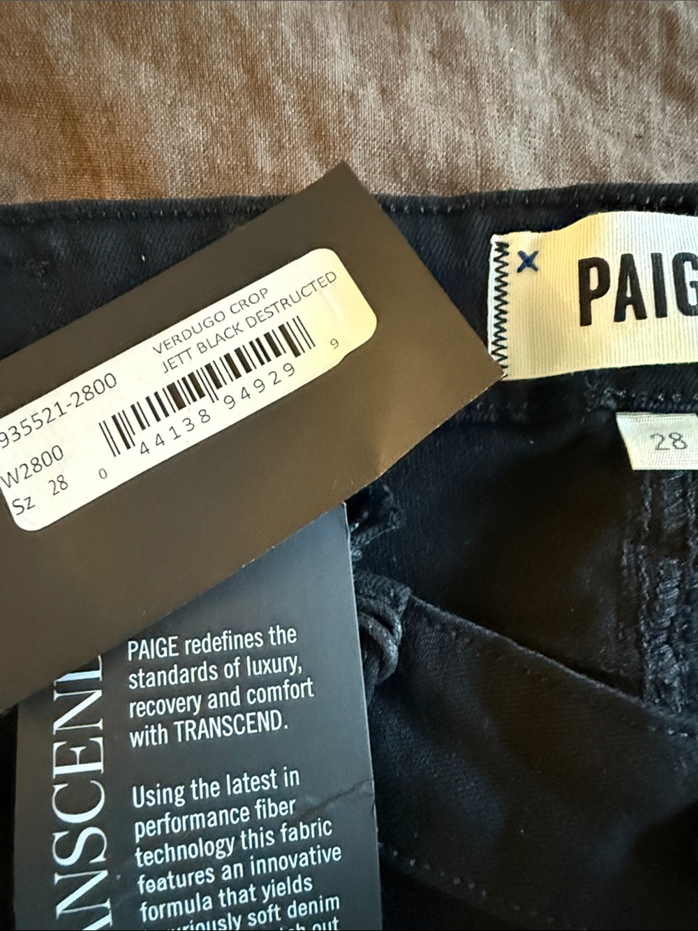 PAIGE Verdugo Crop Jeans in Jett Black